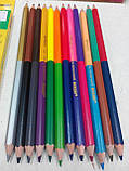 Олівці кольорові Пегашка, 12 олівців, 24 кольори (двосторонні), ТМ Marco (1011-12), фото 7