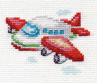 Набор для вышивки крестом "Алиса" Самолетик 0-160