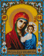 Набір для вишивання бісером "Panna" Ікона Казанської Божої Матері ЦМ-1136
