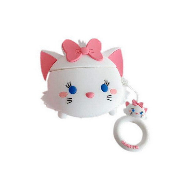 ОЧЕНКА! Чохол для Apple AirPods Alitek Hello Kitty (Хеллоу Кітті) + тримач (Предоплата), фото 1