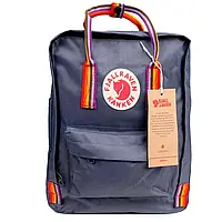 Рюкзак Kanken Fjallraven 16 л rainbow / Рюкзак в школу / Школьный рюкзак Темно серый