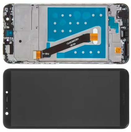 Дисплей Huawei P Smart модуль в зборі з тачскріном, чорний, з рамкою