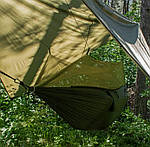 Гамак з москітною сіткою кольору хакі + брезент, фото 3