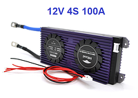 100A 12В BMS контроллер плата HeYo LiFePO4 12V 4S 100A симметрия