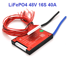 40A 48V BMS контролер плата DaLy LiFePO4 48V 16S 40A симетрія