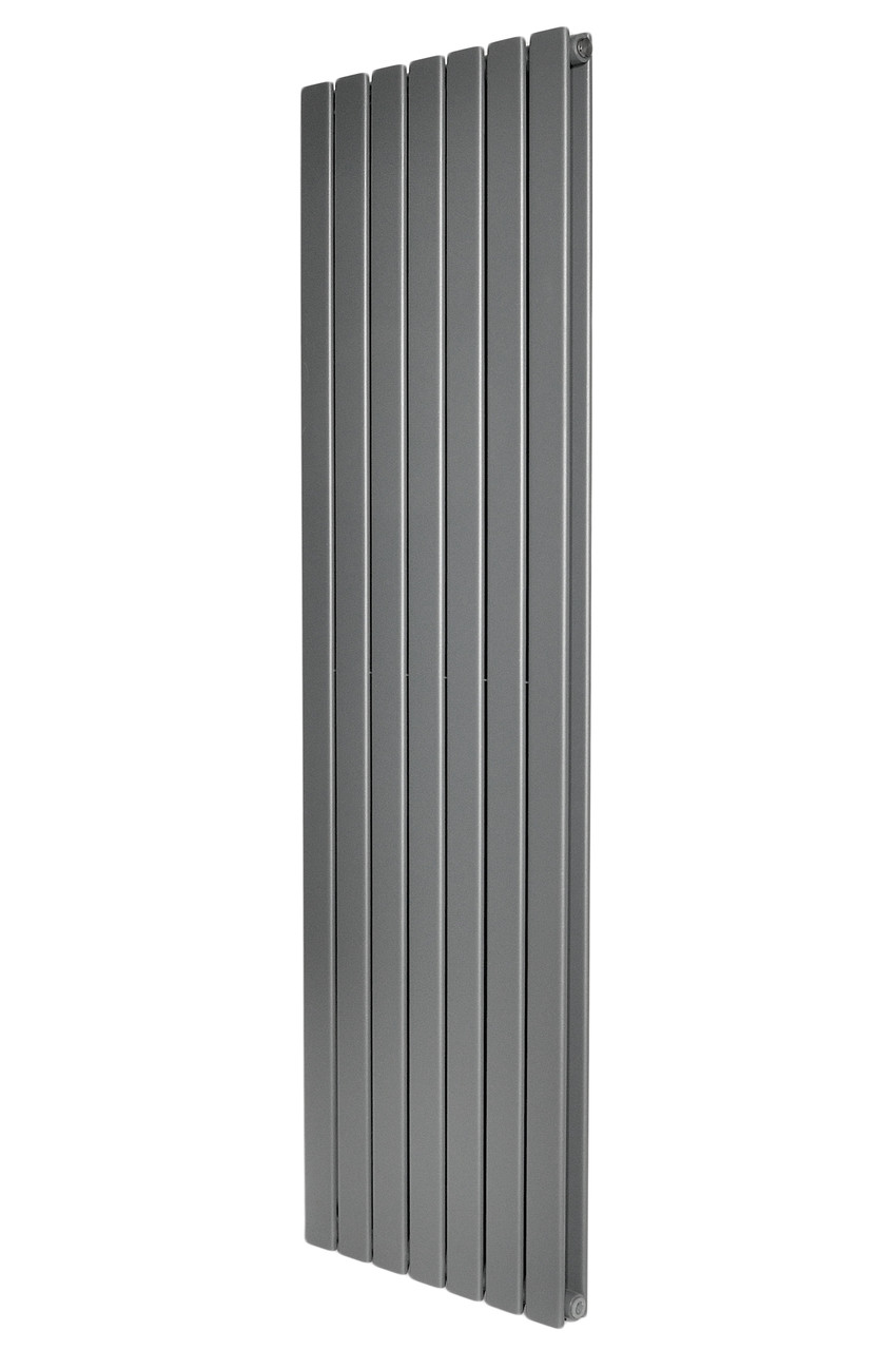 Вертикальний дизайнерський радіатор опалення ARTTIDESIGN Livorno II 7/1600/476/50 сірий матовий