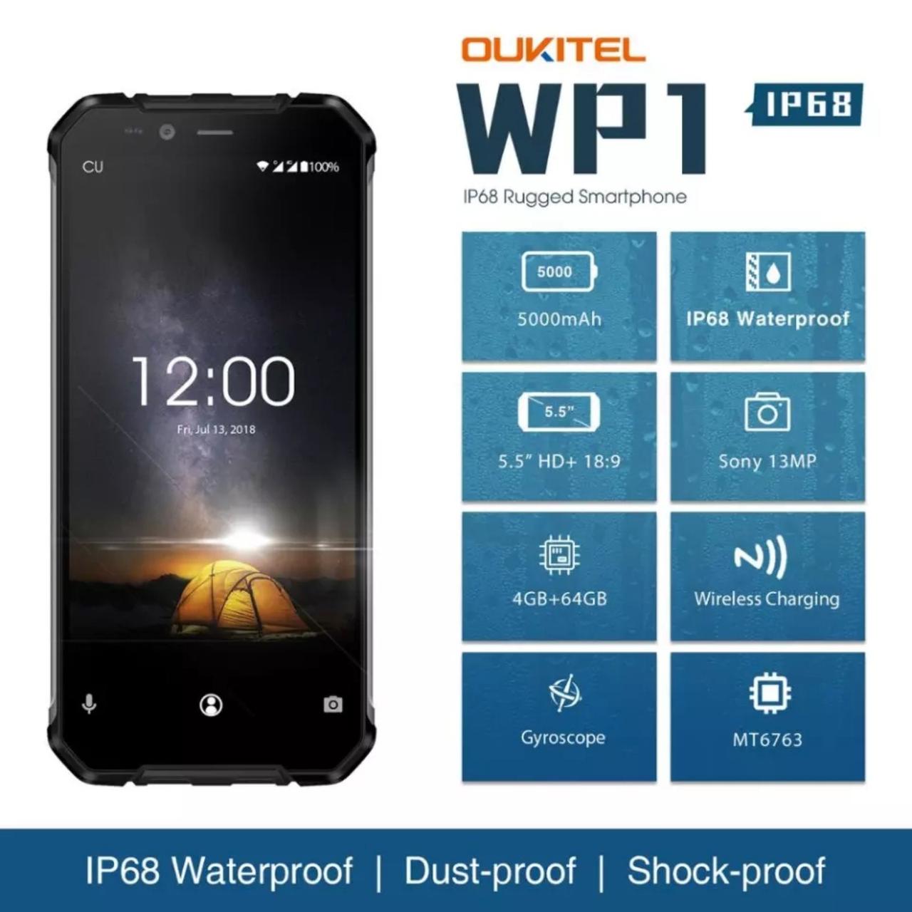 Смартфон Oukitel WP1 4/64gb ip68 5000mah NFC беспроводная зарядка