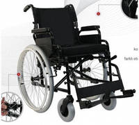 Коляска инвалидная, регулируемая G130, ширина сидения 45 см , Инвалидная медицинская коляска складная