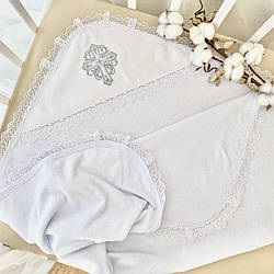 Махрова крижма для хрещення "Сонечко-3" 75х100 см Махра Білий Betis