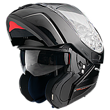 Мотошолом MT Helmets Atom SV Solid Black Gloss, фото 2