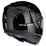 Мотошолом MT Helmets Atom SV Solid Black Gloss, фото 5