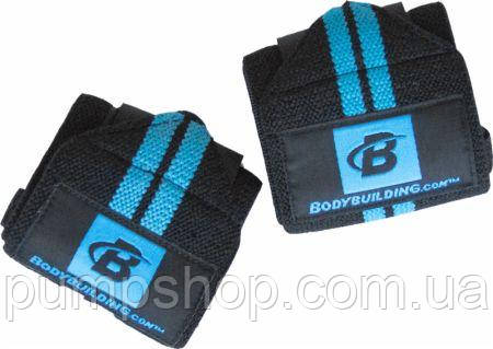 Бинти кистьові Bodybuilding Accessories Wrist Wraps чорно-сині, фото 2