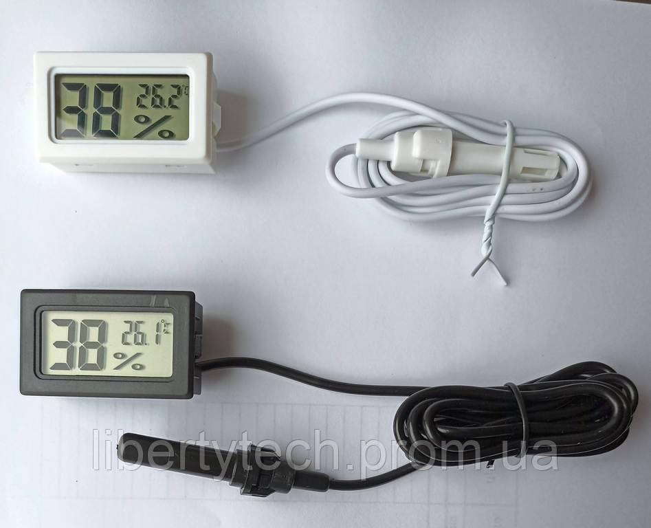Гигрометр Термометр комнатный измерение влажности температуры выносной датчик черный - фото 5 - id-p1292913290