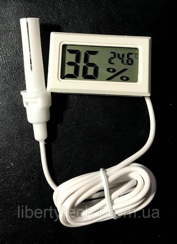 Гигрометр Термометр комнатный измерение влажности температуры выносной датчик черный - фото 8 - id-p1292913290
