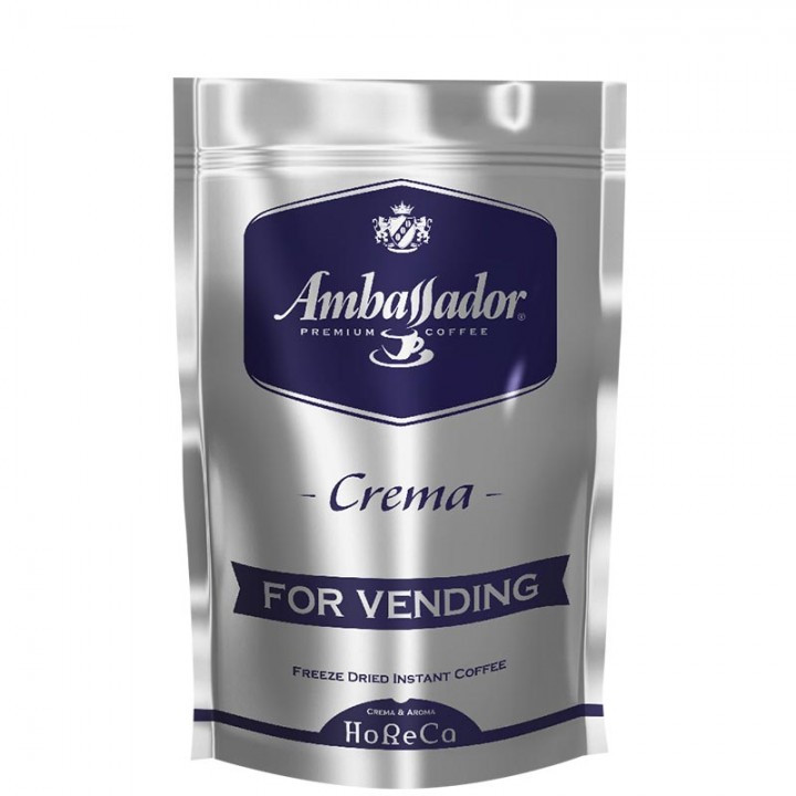 Кофе растворимый Ambassador Crema, 200 грамм Натуральный сублимированный Амбассадор