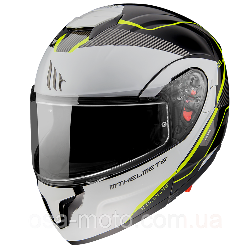 Мотошолом MT Helmets Atom SV Solid White Gloss