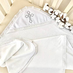 Махрова крижма для хрещення "Янгол" 75х100 см Махра Білий Betis