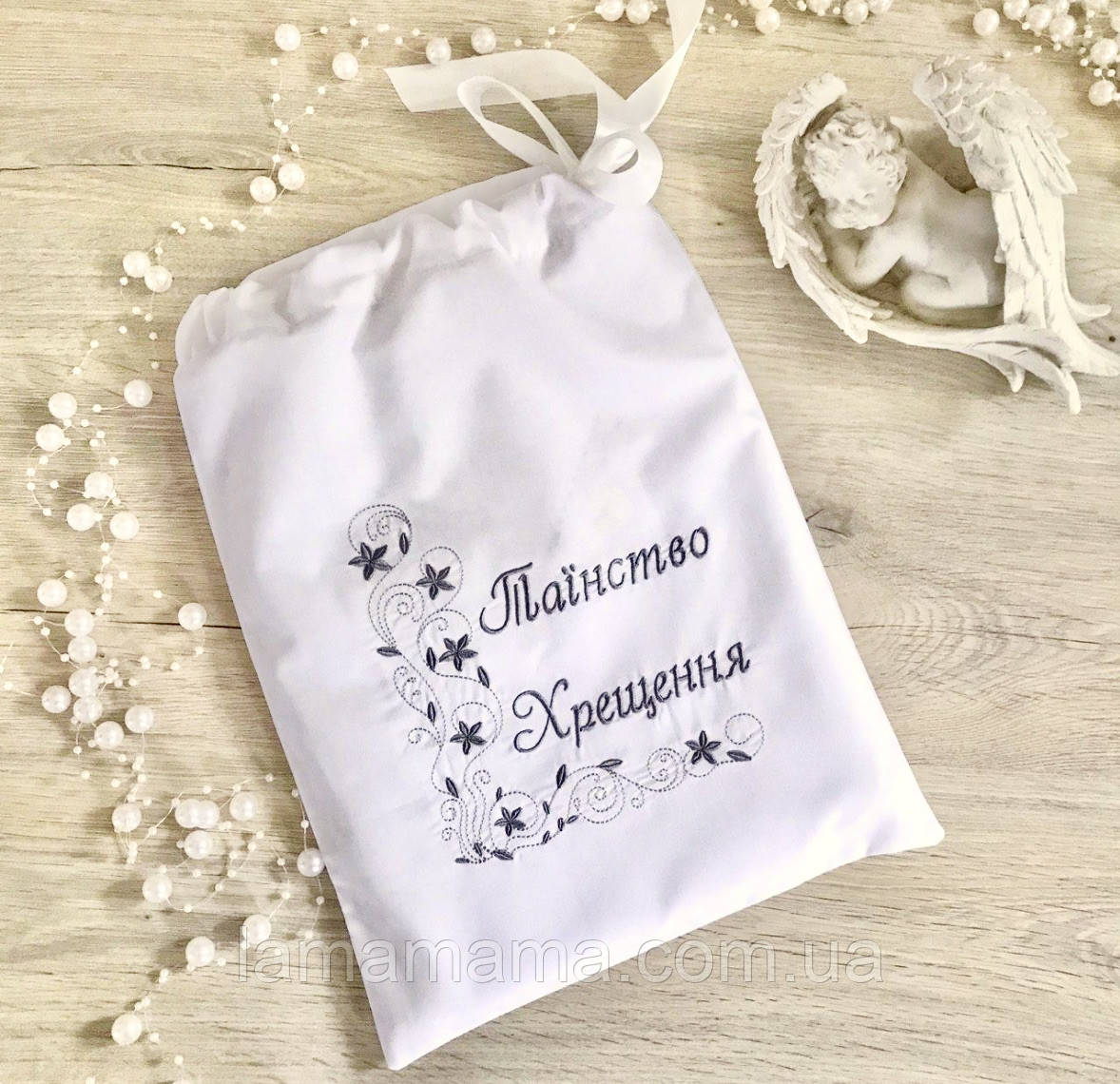 Мішечок для зберігання крестильного "Таїнство Хрещення" Поплін, фото 1