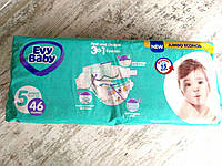 Памперсы Evy Baby junior elastic jumbo 5 (11-25 кг) 46 штуки