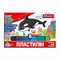 Пластилин 8 цветов 160г 1Вересня Zoo Land Украина