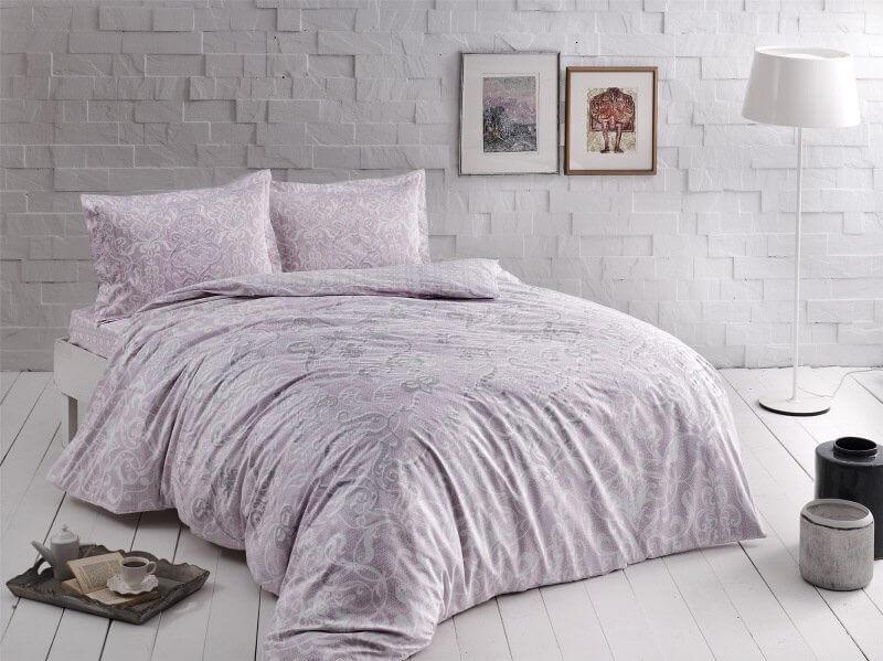 Турецька Постельна білизна TAC Castillo Lilac Сатин