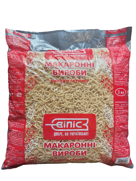 Макаронні вироби ТМ Віліс ріжки, 3 кг