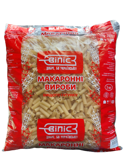 Макаронні вироби ТМ Віліс трубочки, 3 кг