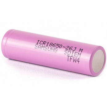 Акумулятор Samsung ICR18650-26H 2600 mAh Li-ion оригінальний (Рожевий), фото 2