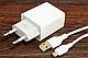 Мережевий зарядний пристрій для XO L65 micro (2USB/2.4A), Білий, фото 4