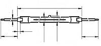 Лампа кварцевая галогенная тепловая КГТ 220-1300 2Pin15