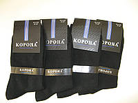 Носки мужские классические черного цвета , 41-47 размер. "Корона". Длинные носки для мужчин