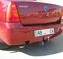 Фаркоп Renault Logan седан 2004-2012 (Рено Дачія Логан) без підрізу бампера, фото 5
