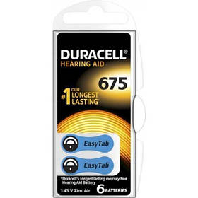 Батарейка для слухових апаратів Duracell ZA675, PR44, 1.45V