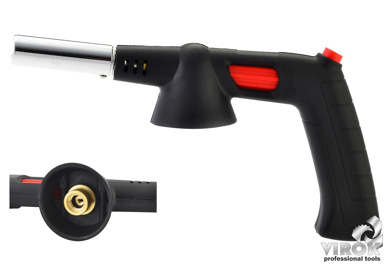 Газовая Горелка с Пьезозапалом и Керамическим Соплом VIROK с Резьбовым ...