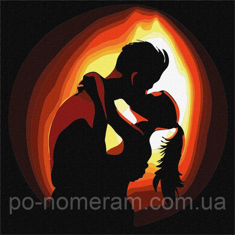 Акційна Картина за номерами Ідейка Полум'я кохання (KHO4827) 40 х 40 см, фото 1