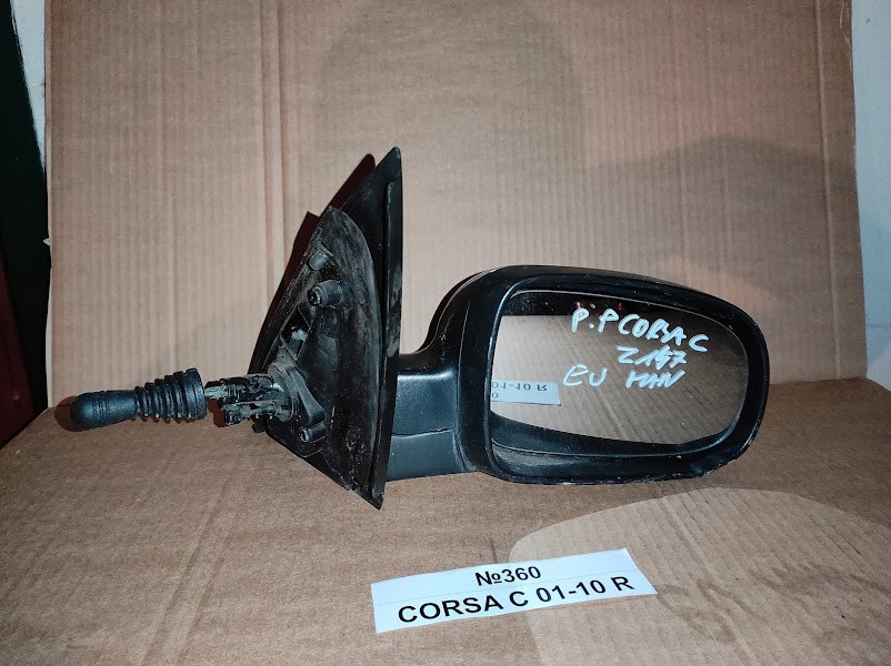 No360 Б/у Дзеркало праве механічне 24420988 для Opel Corsa C 2001-2010, фото 1