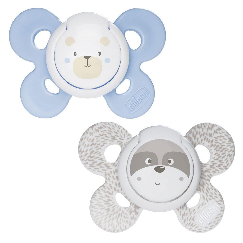 Пустушка силіконова (0-6 міс), хлопчик Chicco Physio Comfort 2 шт. (8058664082506)