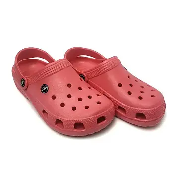 Крокси сабо жіночі шльопанці закритий носок коралові