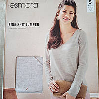 Легкий тонкий свитер esmara s 42-44 джемпер бежевый