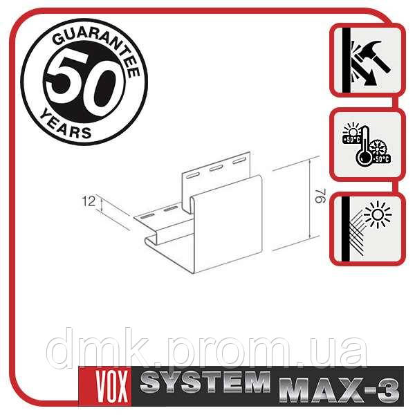 Планка VOX "зовнішній кут" S-12 "ясен" 3,05 м - фото 1 - id-p1596698277