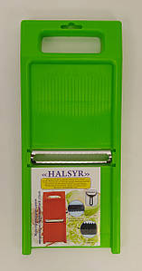 Ручна пластикова шатківниця для капусти та овочів з нержавіючим лезом, 35×14,5×2 см – комфортна овочерізка