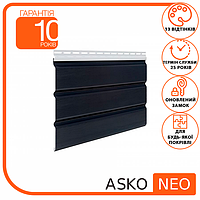 Софит панель ASKO NEO графит без перфорации 3.5 м, 1.07 м2