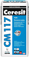 Ceresit CM-117 WHITE FLEX (Церезіт СМ 117 білий) клей для мармуру та мозаїки колір білий 25 кг