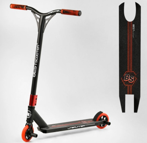 Трюковий самокат Best Scooter LineRunner LR-10140 HIC-система, ПЕГІ, алюмінієвий диск і дека, колеса 110 см