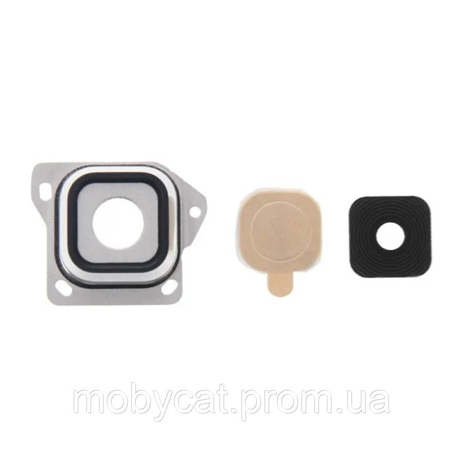 Скло камери Samsung Galaxy A3 2015 A300H A300F (чорне в білій рамці), фото 1