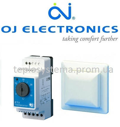 Терморегулятор для систем опалення ETV-1999 OJ Electronics (на DIN-рейку), Данія, фото 1