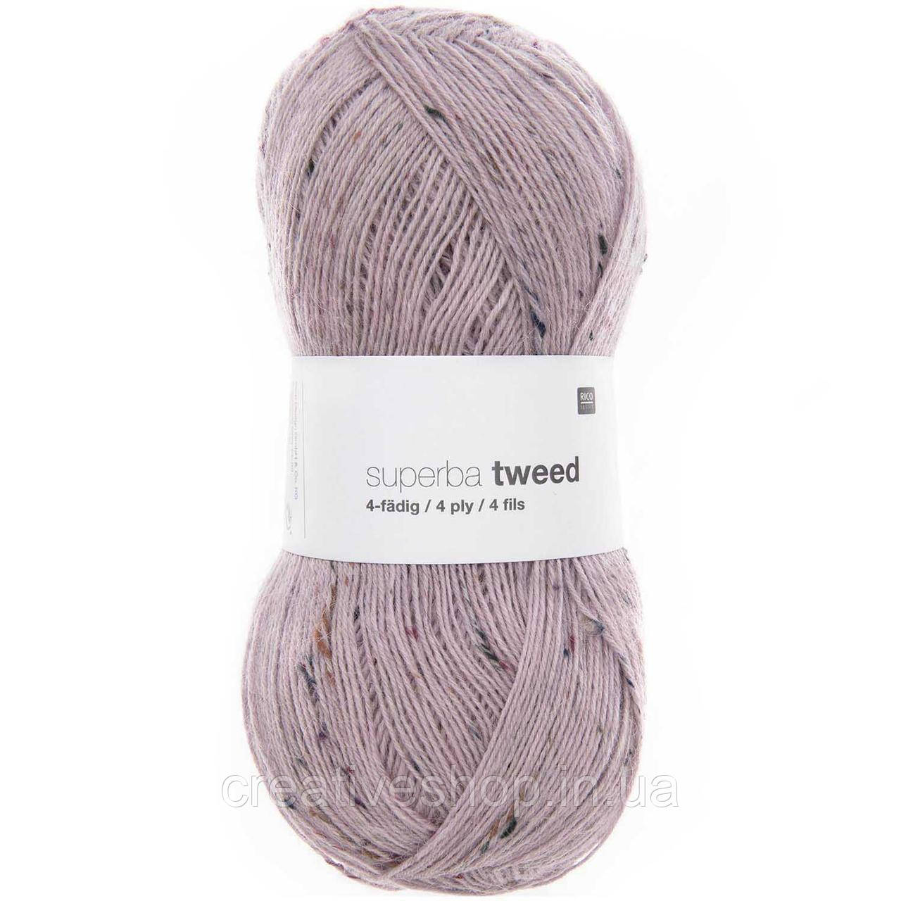 Пряжа Rico Superba Tweed 4-ply (колір 003 Lilac)