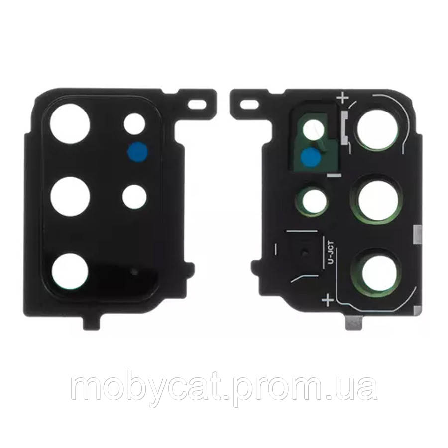 Скло камери Samsung Galaxy S20+ G985F G986F (чорне у рамці), фото 1