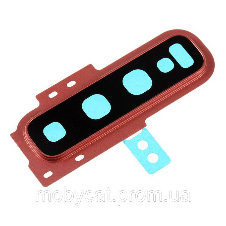 Скло камери Samsung Galaxy S10 G973F, S10 Plus G975F (чорне в червоній рамці для S10), фото 1