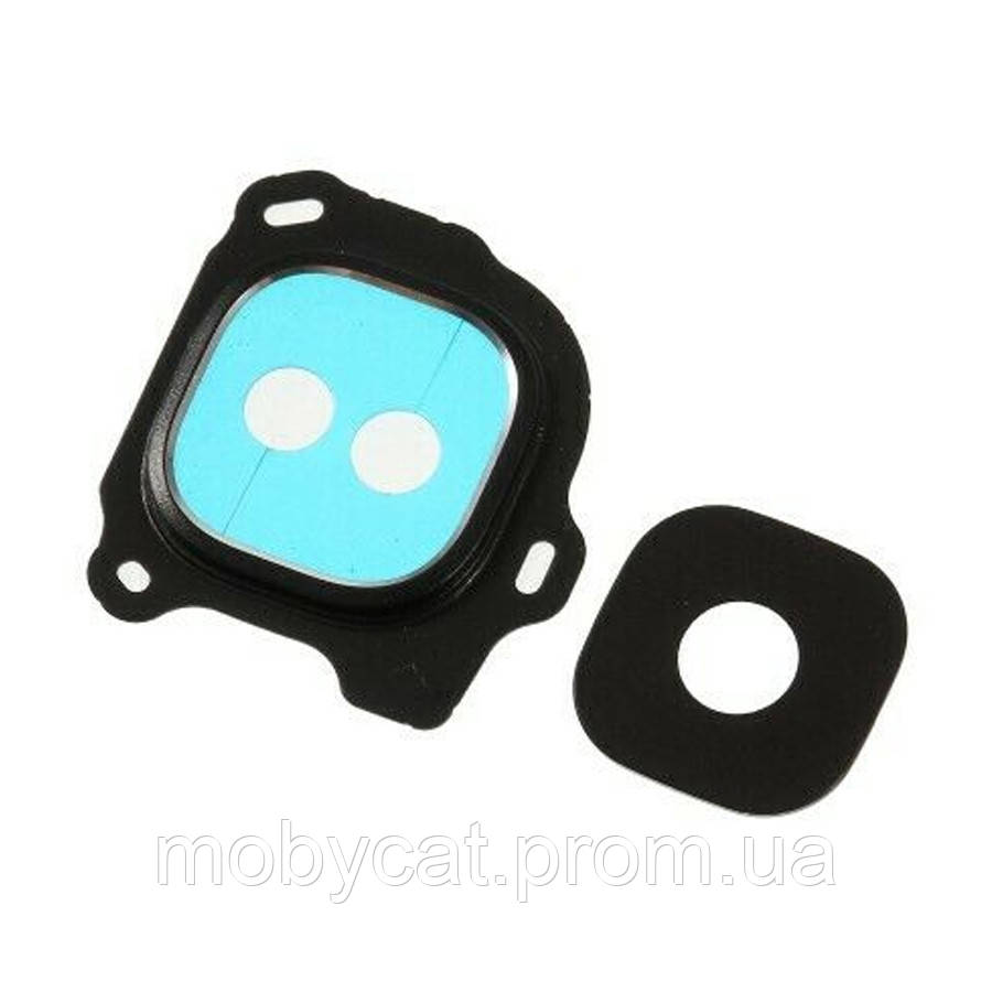 Скло камери Samsung Galaxy J6 2018 J600F (чорне у рамці), фото 1